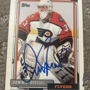 1992-93 Topps #213 Dominic Roussel signed autographed Philadelphia Flyers card