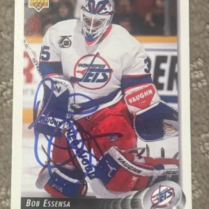 1992-93 Upper Deck #217 Bob Essensa signed autographed Card Winnipeg Jets