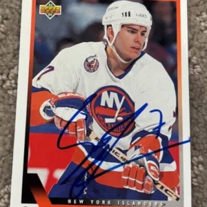1993-94 Upper Deck Scott Lachance signed autographed card New York Islanders