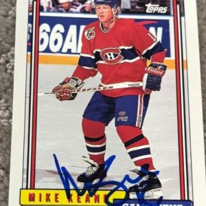 1992-93 Topps Mike Keane #478 signed autographed card Montreal Canadiens