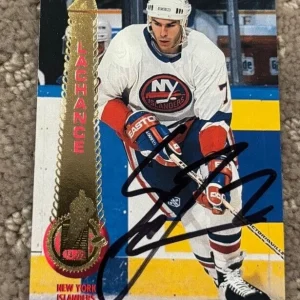 Scott Lachance signed autographed New York Islanders 1994-95 Pinnacle Card