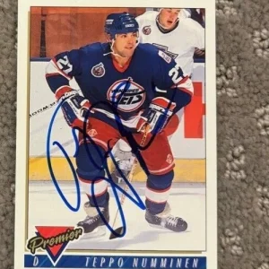 1993-94 Topps Premier Teppo Numminen Winnipeg Jets #269 signed autographed card