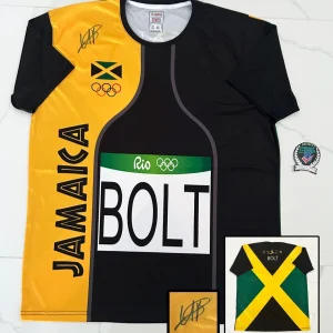 Usain Bolt Signed Jersey 2016 Rio Olympics Fastest Man Alive Beckett BAS 2 COA