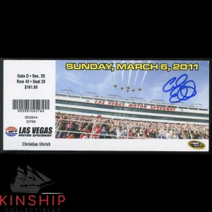 Carl Edwards signed 2011 Kobalt Tools 400 Ticket JSA COA NASCAR Winner Z2122
