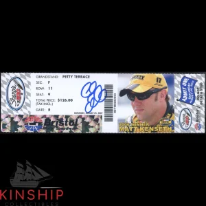 Carl Edwards signed 2007 Sharpie 500 Ticket JSA COA NASCAR Auto Winner Z2125