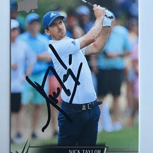 Nick Taylor signed 2024 Upper Deck Golf Trading Card PGA Masters Auto R82