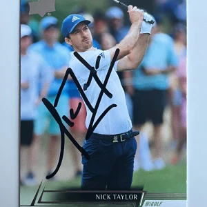 Nick Taylor signed 2024 Upper Deck Golf Trading Card PGA Masters Auto R82