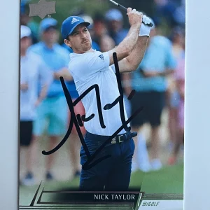 Nick Taylor signed 2024 Upper Deck Golf Trading Card PGA Masters Auto R84