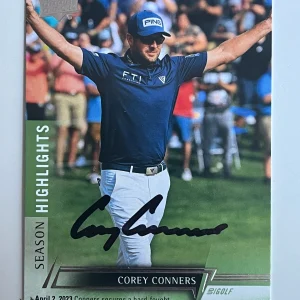 Corey Conners signed 2024 Upper Deck Golf Trading Card PGA Masters Auto R102