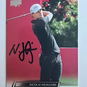 Nicolai Hojgaard signed 2024 Upper Deck Golf Trading Card PGA Masters Auto R106