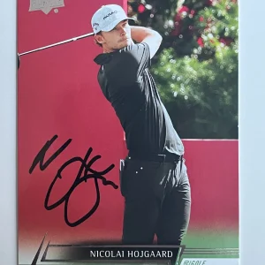 Nicolai Hojgaard signed 2024 Upper Deck Golf Trading Card PGA Masters Auto R107