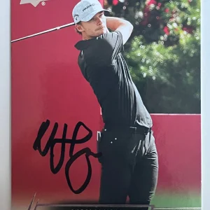 Nicolai Hojgaard signed 2024 Upper Deck Golf Trading Card PGA Masters Auto R108