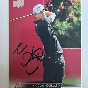 Nicolai Hojgaard signed 2024 Upper Deck Golf Trading Card PGA Masters Auto R109