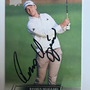Rasmus Hojgaard signed 2024 Upper Deck Golf Trading Card PGA Masters Auto R118
