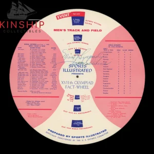 Jesse Owens signed 1956 Sports Illustrated Fact Wheel JSA LOA Olympic Auto Z2151