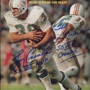Larry Csonka & Bob Griese signed 1973 Sports Illustrated Magazine JSA Auto E285