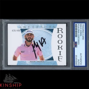 Max Homa signed 2024 Upper Deck Artifacts Trading Card PSA DNA Slab Golf C3874