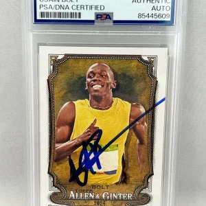 Usain Bolt Signed Card 2024 Allen & Ginter #208 PSA/DNA 2 COA
