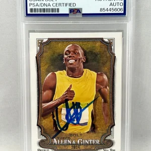 Usain Bolt Signed Card 2024 Allen & Ginter #208 PSA/DNA 6 COA