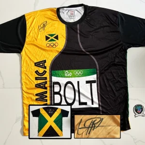 Usain Bolt Signed Jersey 2016 Rio Olympics Fastest Man Alive Beckett BAS 1 COA