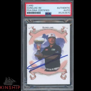 Sungjae Im signed Custom Trading Card PSA DNA Slabbed Golf Auto C3892