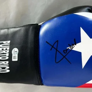 Xander Zayas Signed Boxing Glove Puerto Rico Beckett BAS 1 COA
