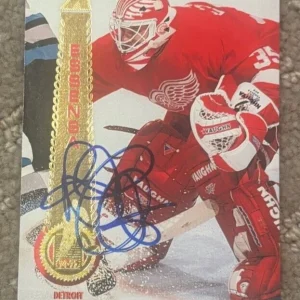 1994-95 Pinnacle Hockey- #428 Bob Essensa signed autographed card Red Wings