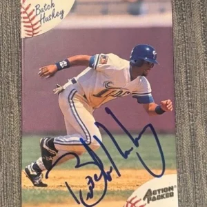 1994 Action Packed #37 Butch Huskey signed autographed card New York Mets