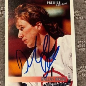 1994-95 OPC Premier Jets Hockey Card #64 Dallas Drake signed autographed card