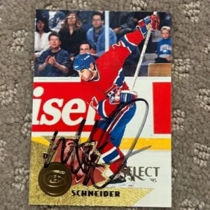 1994-95 Select Canadiens Hockey #23 Mathieu Schneider signed autographed card