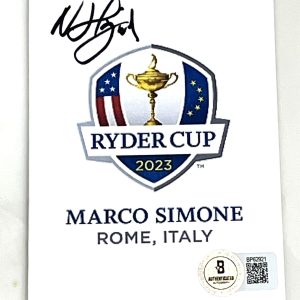 Nicolai Hojgaard Signed 2023 Ryder Cup Scorecard Champion Marco Simone Beckett 2