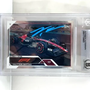 VALTTERI BOTTAS SIGNED 2023 TOPPS CHROME CARD F1 FORMULA BECKETT ENCAPS
