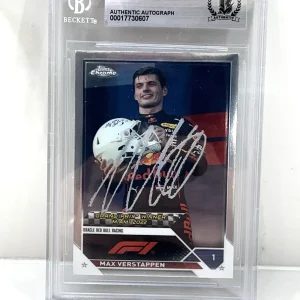 MAX VERSTAPPEN SIGNED 2023 TOPPS CHROME CARD F1 FORMULA 1 #148 BECKETT