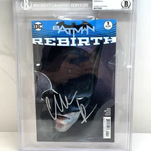 Christian Bale Hand Signed Batman Rebirth #1 Comic Book Beckett Encaps A