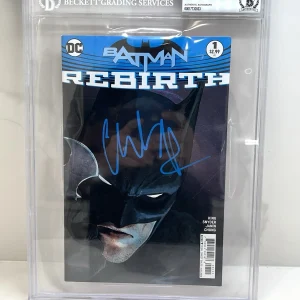 Christian Bale Hand Signed Batman Rebirth #1 Comic Book Beckett Encaps F