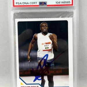 Usain Bolt Signed Rookie Card 2008 SI For Kids #294 PSA/DNA COA