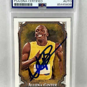 Usain Bolt Signed Card 2024 Allen & Ginter #208 PSA/DNA 3 COA