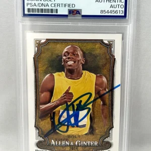 Usain Bolt Signed Card 2024 Allen & Ginter #208 PSA/DNA 9 COA