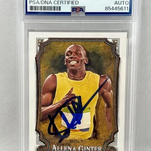Usain Bolt Signed Card 2024 Allen & Ginter #208 PSA/DNA COA