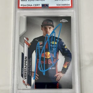 MAX VERSTAPPEN SIGNED 2020 TOPPS RC ROOKIE CARD CHROME F1 FORMULA 1 #6 PSA DNA