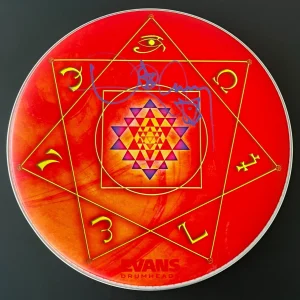 DANNY CAREY TOOL SIGNED AUTOGRAPH TOM TOM HEAD 14" EVANS DRUMHEAD & BECKETT COA