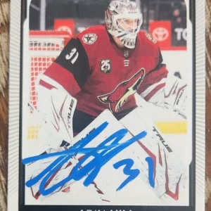 Adin Hill Signed 2021-22 O-Pee-Chee Hockey Card #51 Arizona Coyotes Knights 2