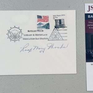 Rose Mary Woods Signed Autographed First Day Cover JSA Richard Nixon Secretary