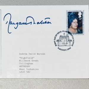 Margaret Thatcher Signed Autographed First Day Cover JSA UK Prime Minister 1
