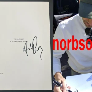 ADRIEN BRODY SIGNED AUTOGRAPH THE BRUTALIST SCRIPT w/EXACT VIDEO PROOF & BECKETT