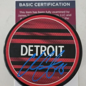 Ville Husso Signed Reverse Retro Puck w/ JSA COA #AT63005 Detroit Red Wings