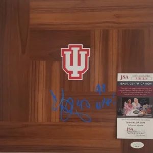 Calbert Cheaney Signed Floorboard w/ JSA COA #AH41128 Indiana Hoosiers
