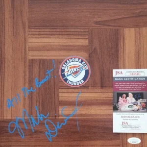 Mark Daigneault Signed Floorboard w/ JSA COA #AT63461 OKC Oklahoma City Thunder