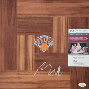 Mikal Bridges Signed Floorboard w/ JSA COA #AT63439 NY New York Knicks