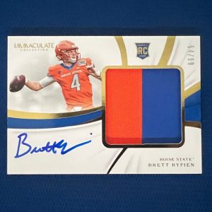2019 IMMACULATE BRETT RYPIEN BOISE STATE RC AUTO PATCH JERSEY CARD /99